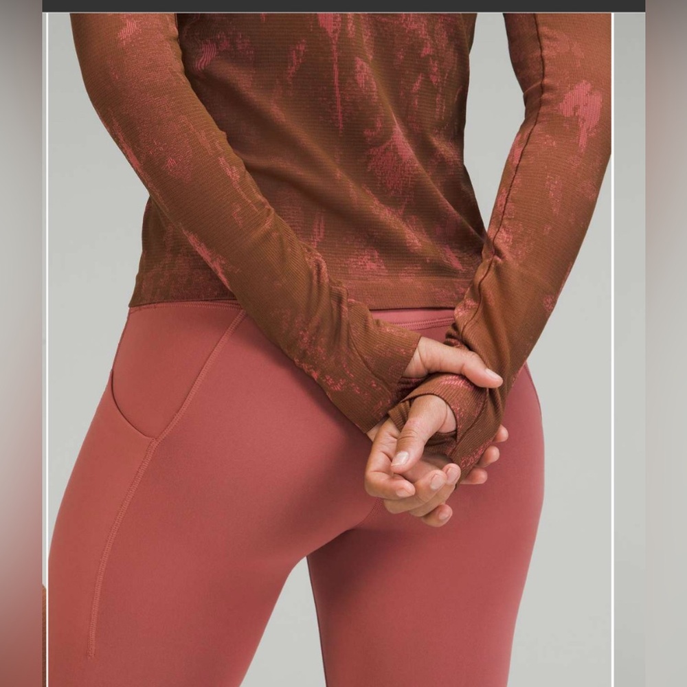 Lululemon Swiftly Tech Shirt 2.0 Shadow Bloom Roasted Brown/Brier Rose Size 16 - Picture 3 of 16
